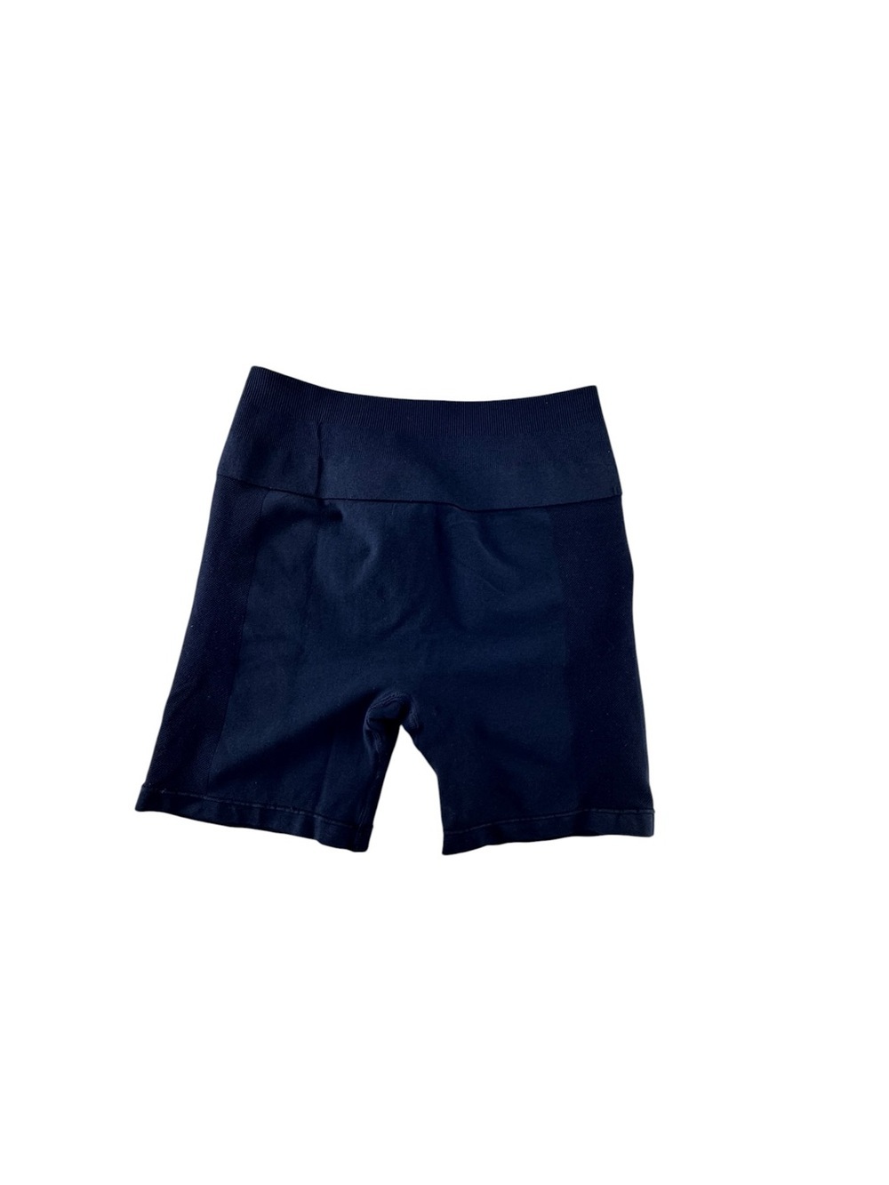 High-Rise navy blue  Bike Shorts with Wide Waistband